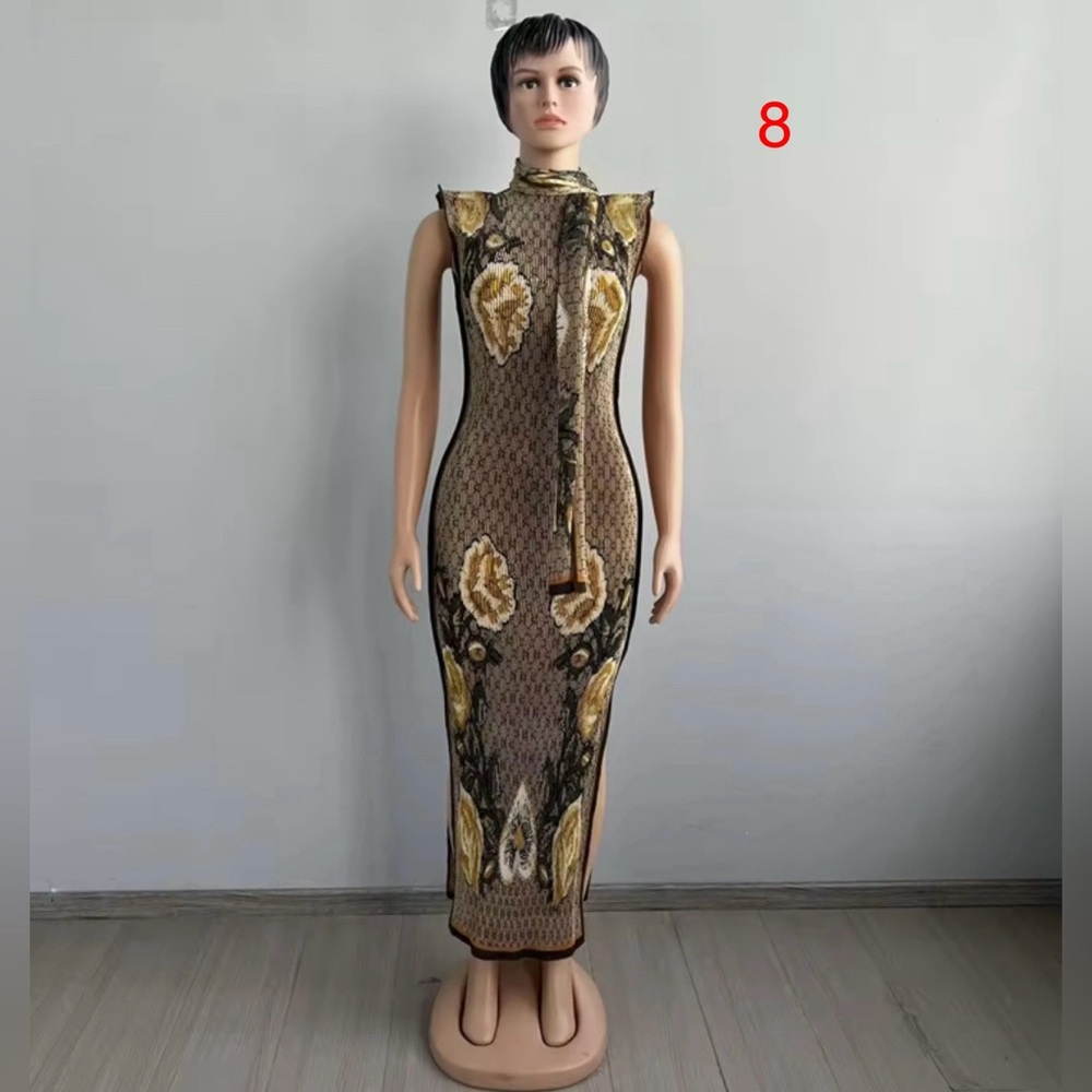 Fashion Buba Silk Dress With Scarf - Picture 7 of 11